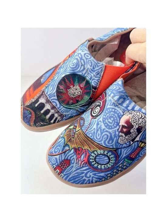 UIN Oh My Gaudi Canvas Slip-On Art Travel Comfort Shoes Mens Size 7.5 main image 8